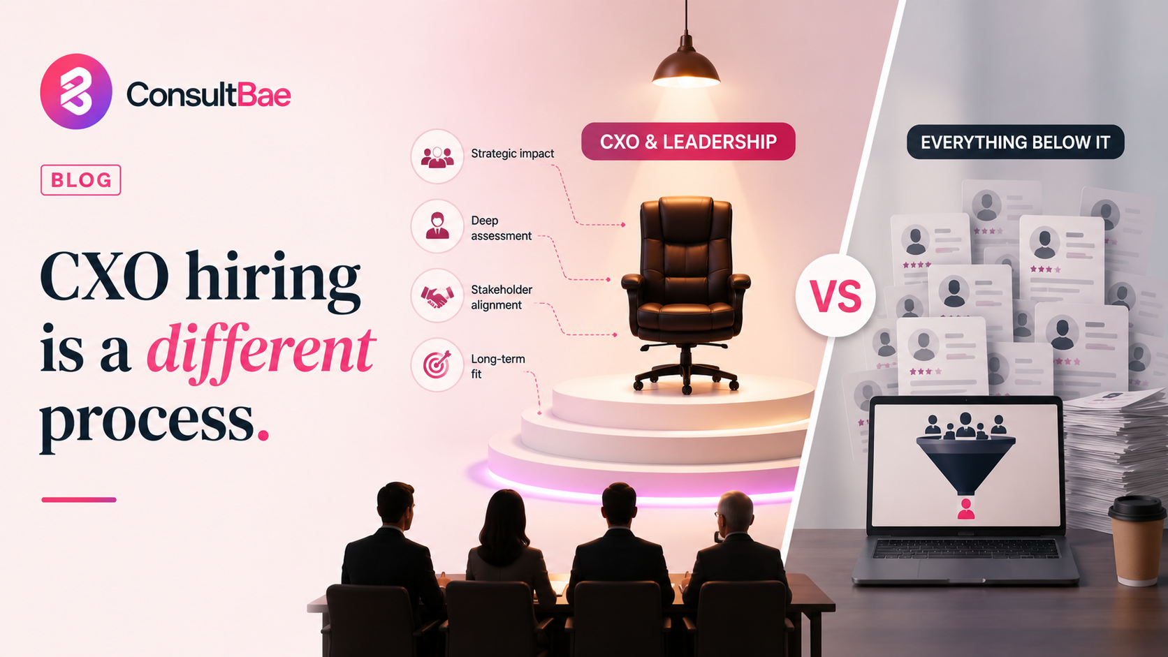 CXO and leadership hiring is a different process from everything below it.