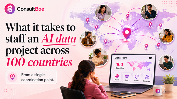 What it takes to staff an AI data project across 100 countries from a single coordination point.