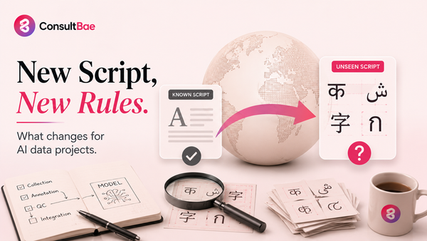 What changes when an AI data project crosses into a writing system the model has never seen.